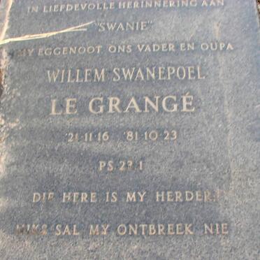 GRANGE Willem Swanepoel, le 1921-1981