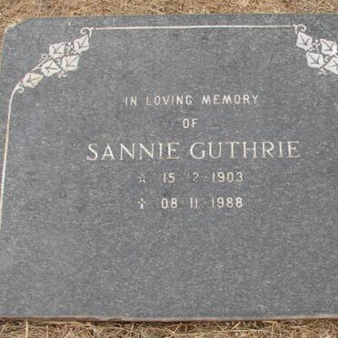 GUTHRIE Sannie 1903-1988