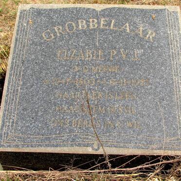 GROBBELAAR Elzabie P.V.J. nee V.D. MERWE 1903-1977