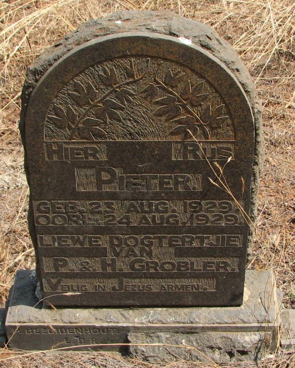 GROBLER Pieter 1929-1929