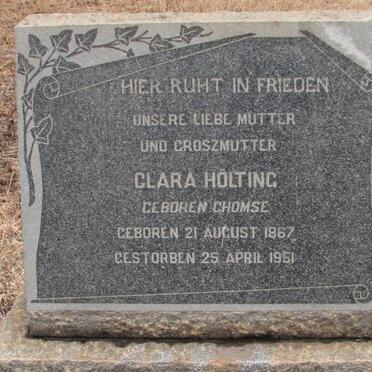 HOLTING Clara nee CHOMSE 1867-1951