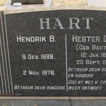 HART Hendrik B. 1888-1978 &amp; Hester C.M. BEETGE 1891-1974