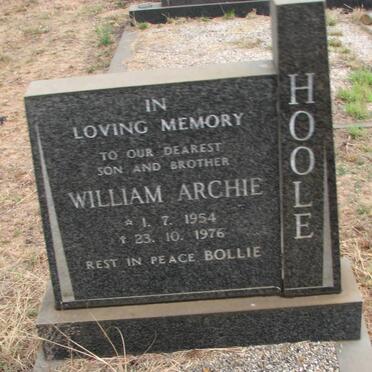 HOOLE William Archie 1954-1976