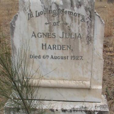 HARDEN Agnes Julie -1927