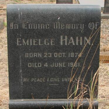 HAHN Emielge 1874-1961