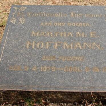 HOFFMANN Martha M.E. nee FOUCHE 1879-1962