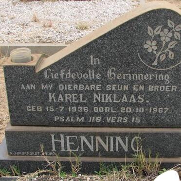 HENNING Karel Niklaas 1936-1967