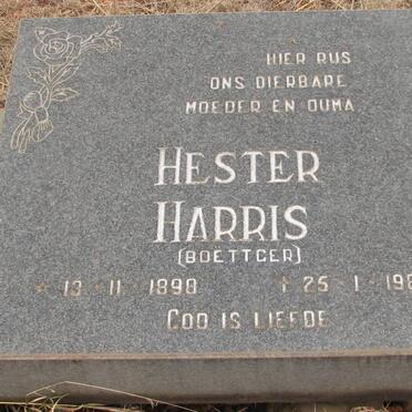 HARRIS Hester nee BOËTTGER 1898-1983