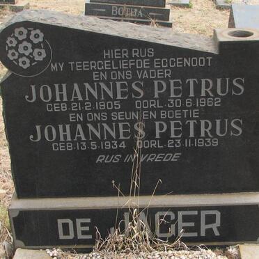 JAGER Johannes Petrus, de 1905-1962 :: DE JAGER Johannes Petrus 1934-1939