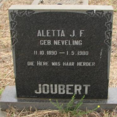 JOUBERT Aletta J.F. nee NEVELING 1890-1980