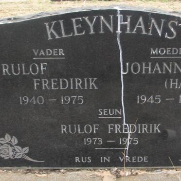 KLEYNHANS Rulof Fredirik 1940-1975 &amp; Johanna 1945-1975 :: KLEYNHANS Rulof Fredirik 1973-1975