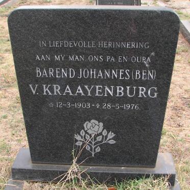KRAAYENBURG Barend Johannes, van 1903-1976