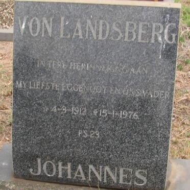 LANDSBERG Johannes, von 1912-1976