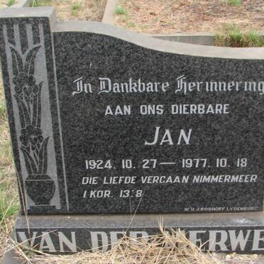 MERWE Jan, van der 1924-1977