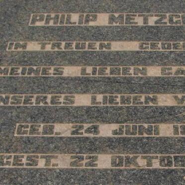 METZGER Philip 1887-1943