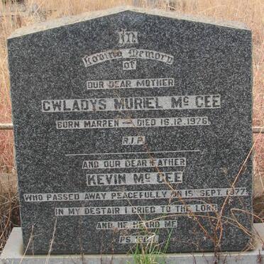 McGEE Kevin -1977 &amp; Gwladys Muriel MARREN -1976