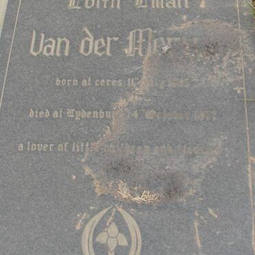 MERWE Edith Lilian, van der 1905-1977