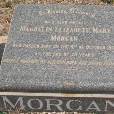 MORGAN Magdalin Elizabeth Mary -1953