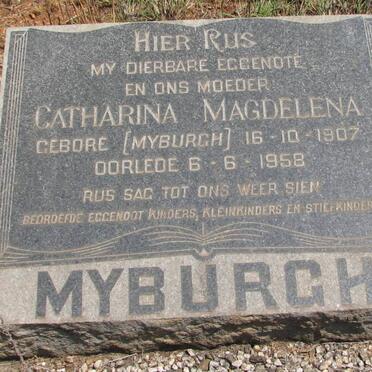 MYBURGH Catharina Magdalena nee MYBURGH 1907-1958
