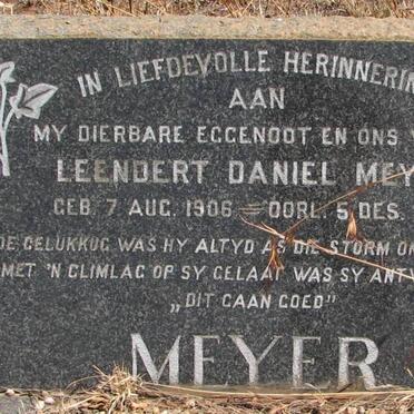 MEYER Leendert Daniel 1906-1958