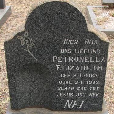 NEL Petronella Elizabeth 1963-1963