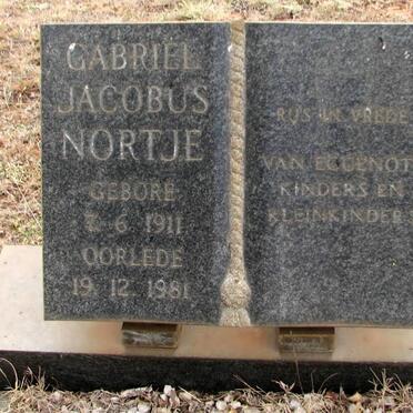 NORTJE Gabriel Jacobus 1911-1981