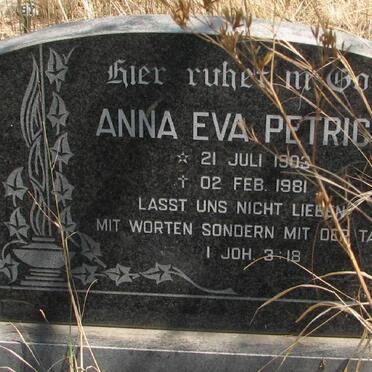 PETRICK Anna Eva 1903-1981