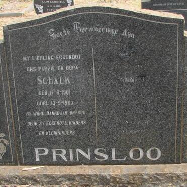 PRINSLOO Schalk 1901-1963 &amp; ??