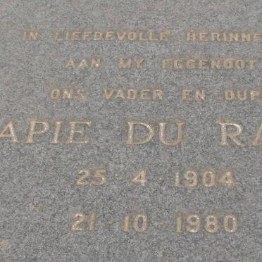 RAND Japie, du 1904-1980