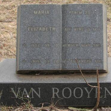 ROOYEN Maria Elizabeth, van 1902-1979