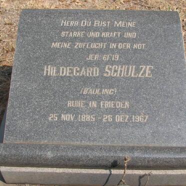 SCHULZE Hildegard nee BAULING 1885-1967