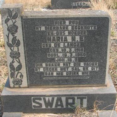 SWART Maria M.E. nee DE LANGE 1910-1950
