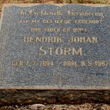 STORM Hendrik Johan 1894-1967