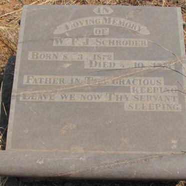 SCHRODER W.F.J. 1872-1931