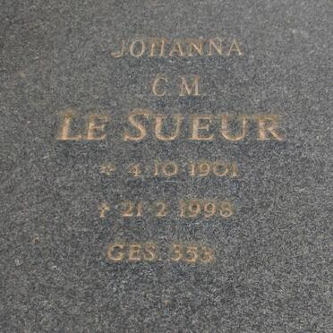 SUEUR Johanna C.M., le 1901-1998