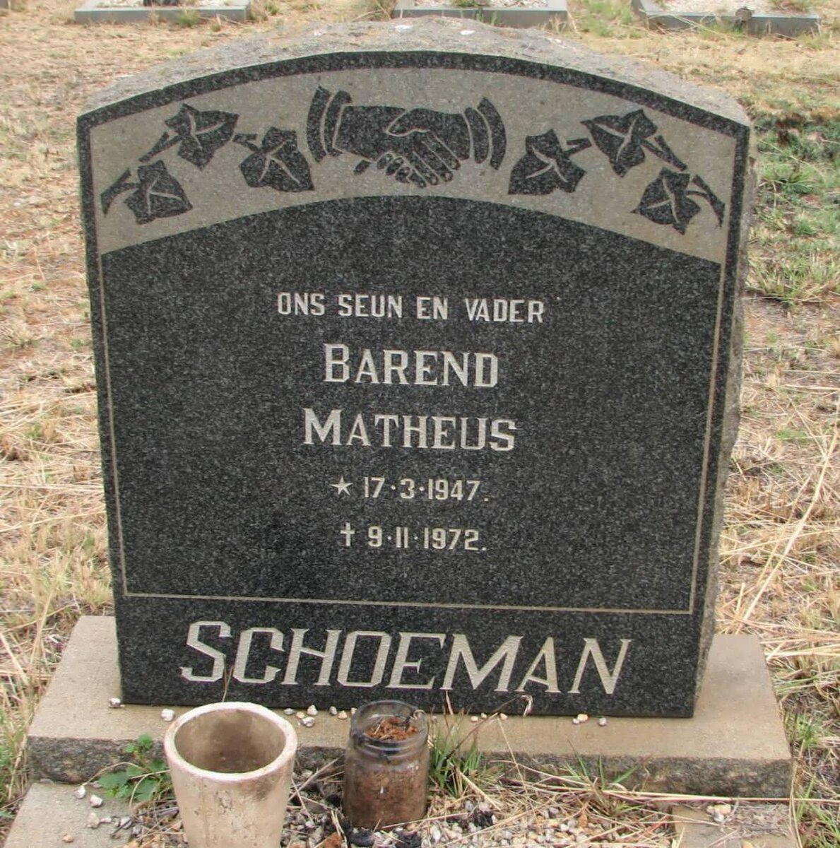 SCHOEMAN Barend Matheus 1947-1972