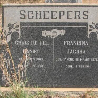 SCHEEPERS Christoffel Daniel 1869-1956 &amp; Francina Jacoba HANCKE 1875-1961