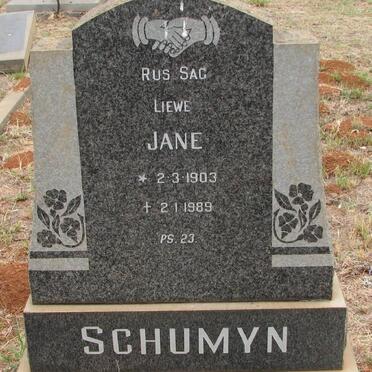 SCHUMYN Jane 1903-1989