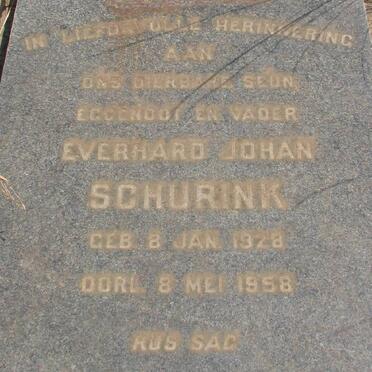 SCHURINK Everard Johan 1928-1958