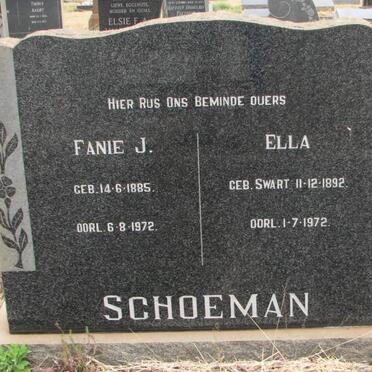 SCHOEMAN Fanie J. 1885-1972 &amp; Ella SWART 1892-1972