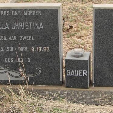 SAUER Frans Richard 1892-1968 &amp; Engela Christina VAN ZWEEL 1901-1983