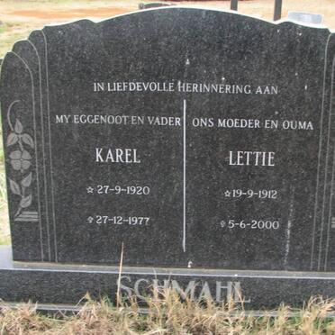 SCHMAHL Karel 1920-1977 &amp; Lettie 1912-2000