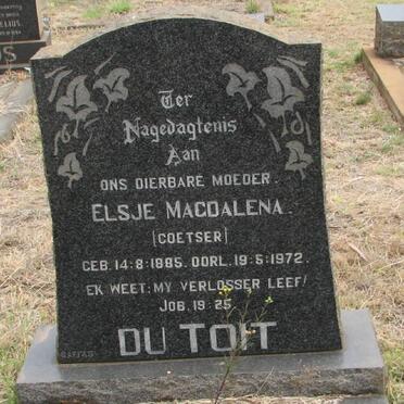 TOIT Elsje Magdalena, du nee COETSER 1885-1972