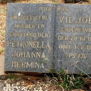 VILJOEN Petronella Johanna Hermina nee GROENEWALD 1906-1967
