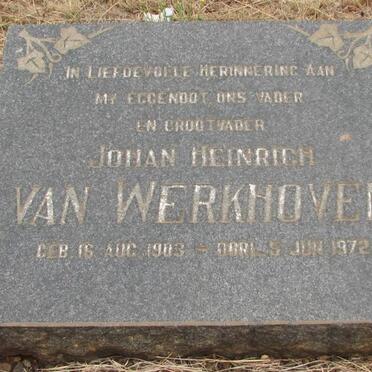 WERKHOVEN Johan Heinrich, van 1903-1972