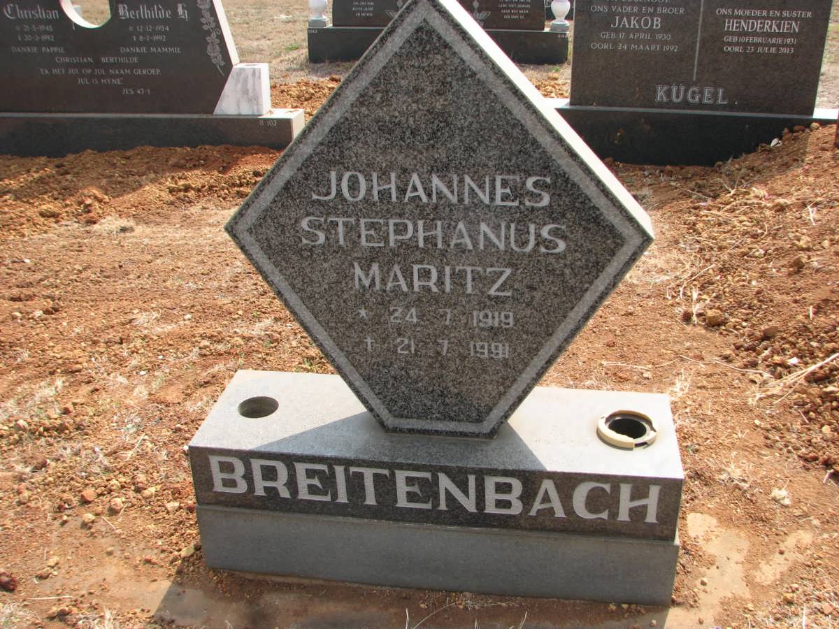 BREITENBACH Johannes Stephanus Maritz 1919-1991