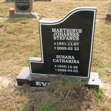 EV? Marthinus Johannes Stefanus 1941-2005 &amp; Susara Catharina 1949-2008