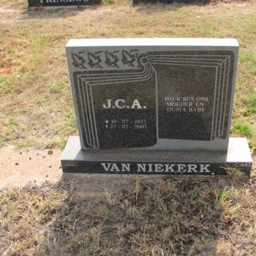 NIEKERK J.C.A., van 1927-2007