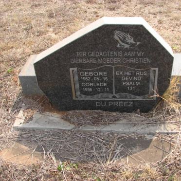 PREEZ Christien, du 1962-1996