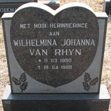 RHYN Wilhelmina Johanna, van 1950-1988